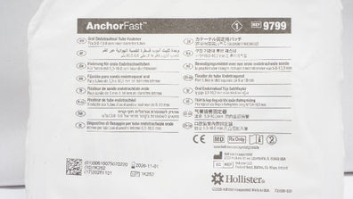 Hollister 9799 AnchorFast Oral Endotracheal Tube Fastener Fits 5.0-10.0mm Tubes
